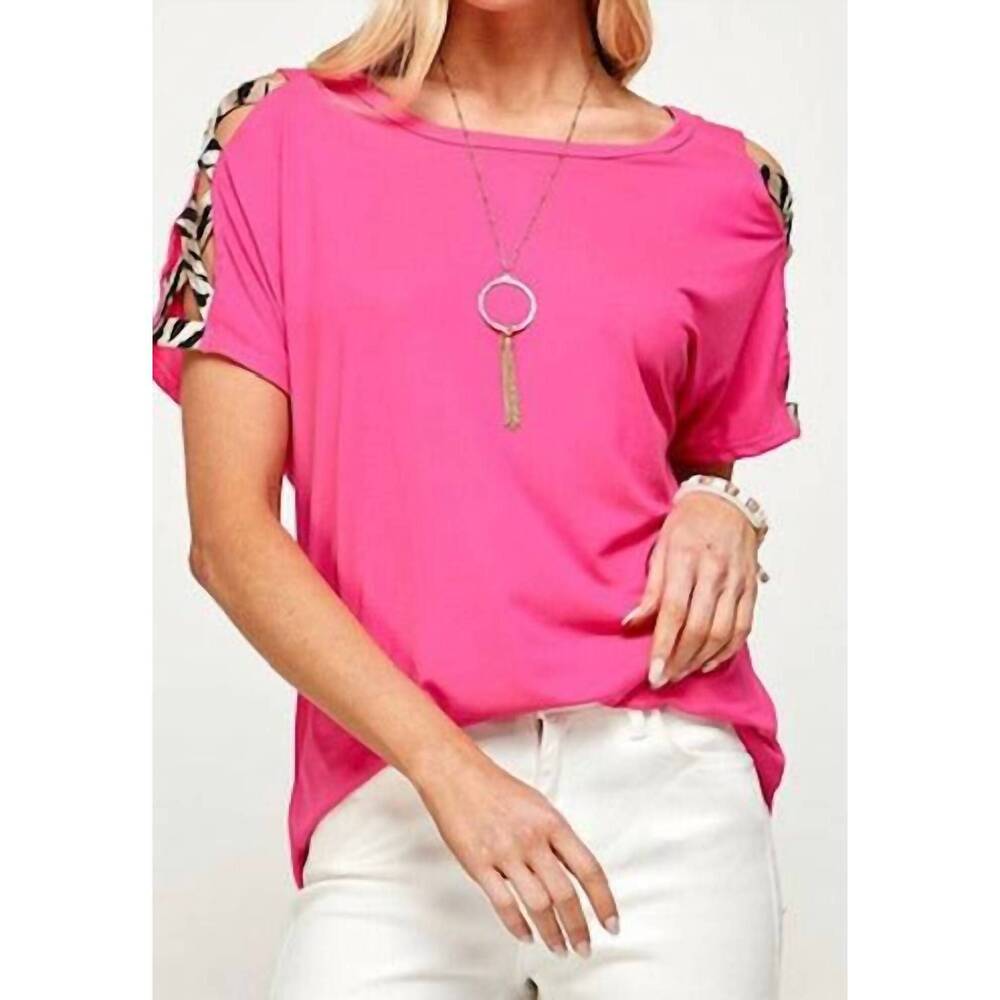 NEW SASSY belle top in fuchsia